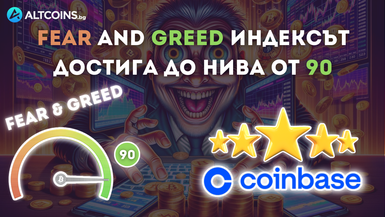 FEAR & GREED индексът достигна до нива от 90?!