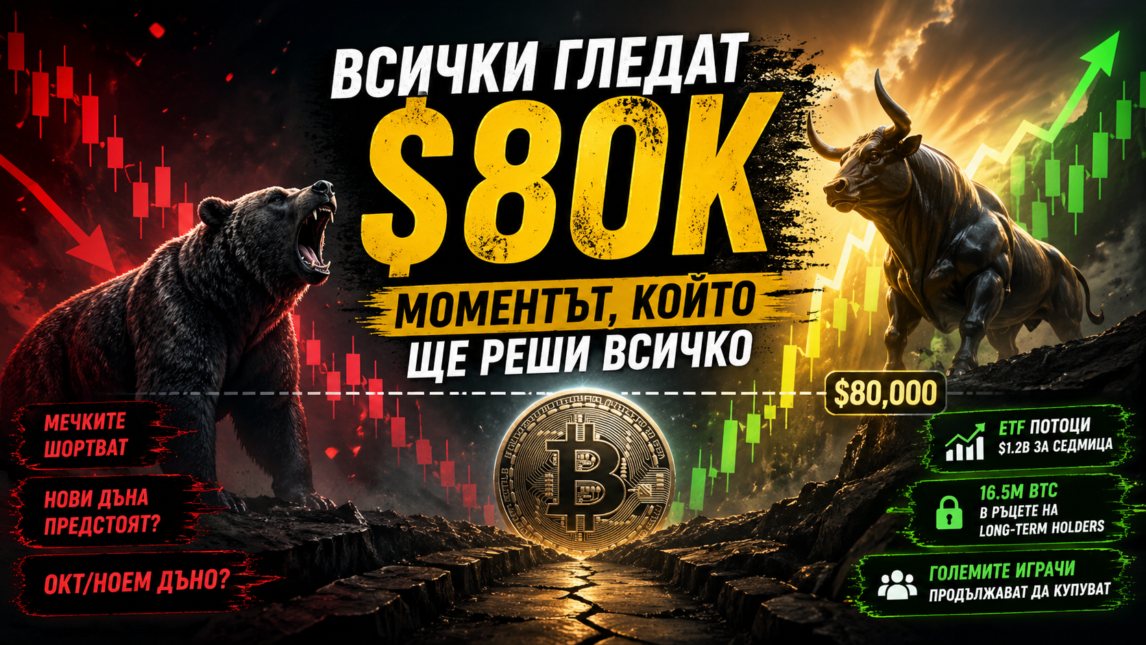 $80K: Нивото, което ще реши всичко за Bitcoin