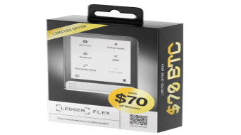 Ledger Flex + 70 dollar Bitcoin voucher